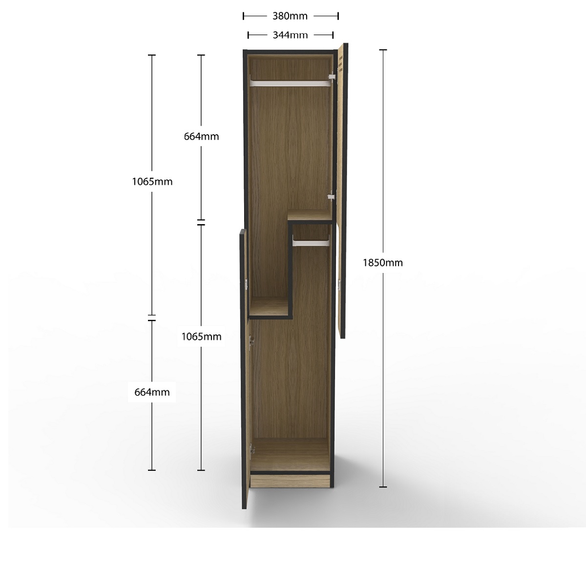 Infinity Step Door Melamine Locker