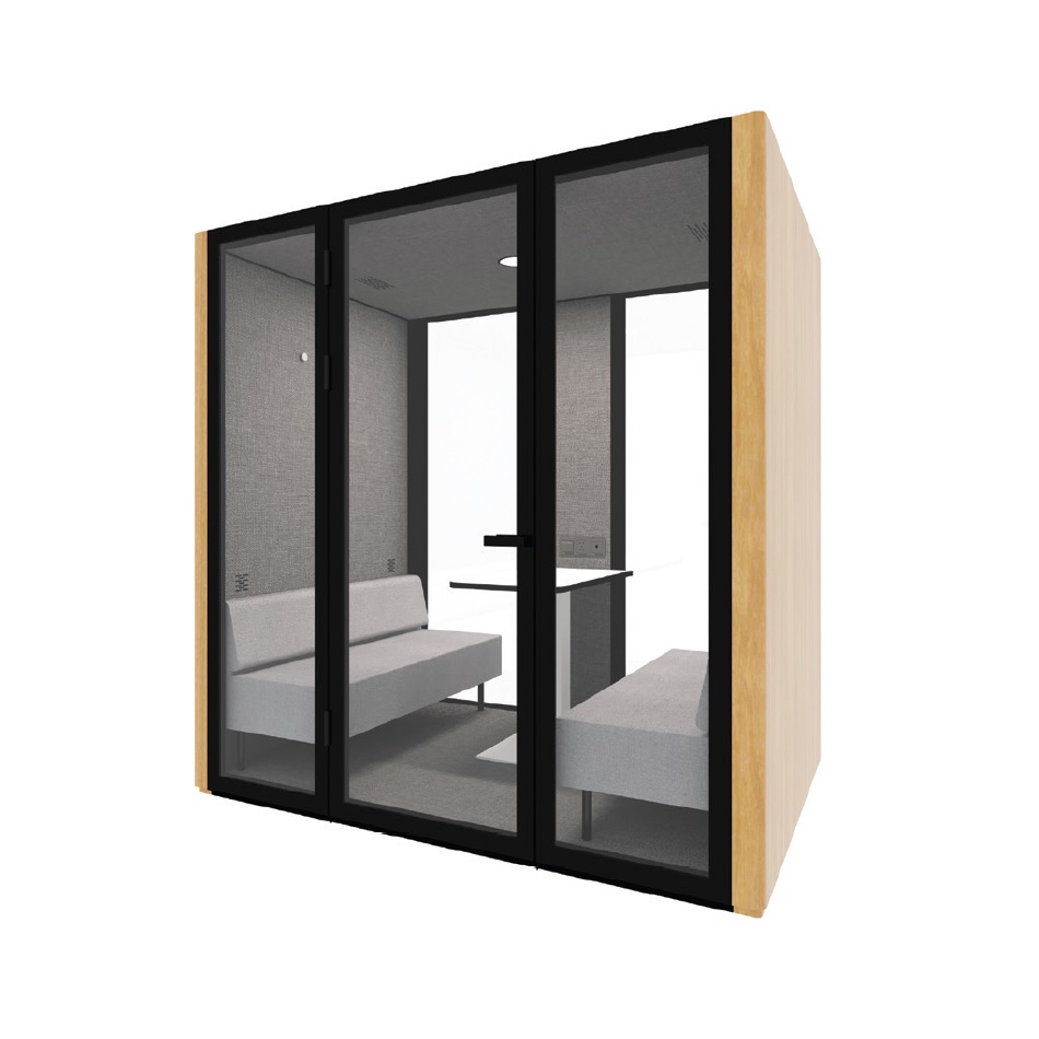 B.Quiet Acoustic 2-4 Person Meeting Pod