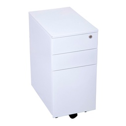 Go Steel Slimline Mobile Pedestal (White)