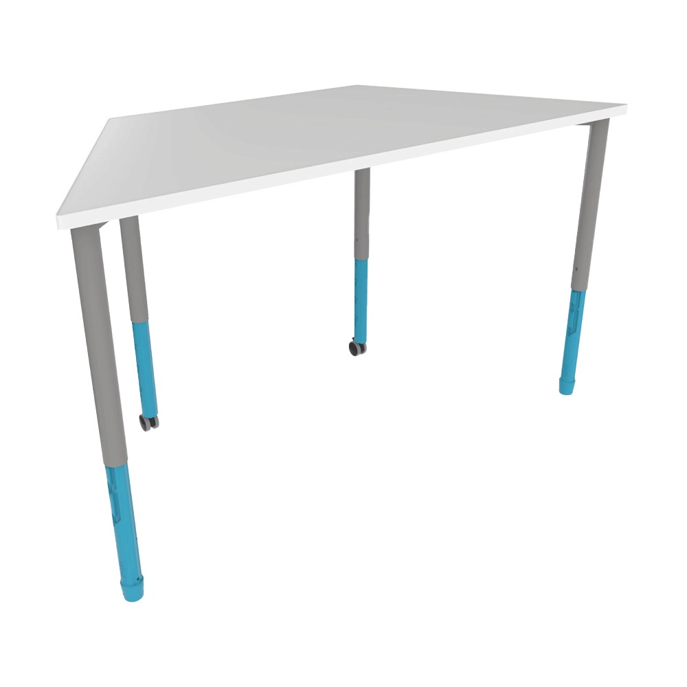 Twist'n'Lock Trapezoidal Table - Writable Rigid Edge (Aqua)