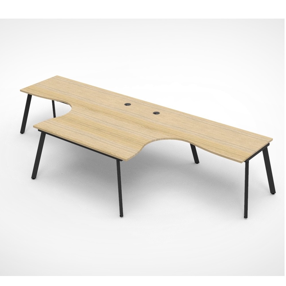 Eternity Workstation 2 Person T Pod Corner