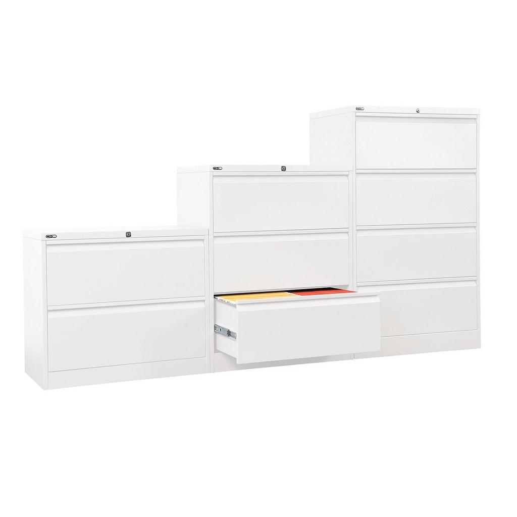 Go Lateral Filing Cabinets (2 Drawers, Silver Grey)