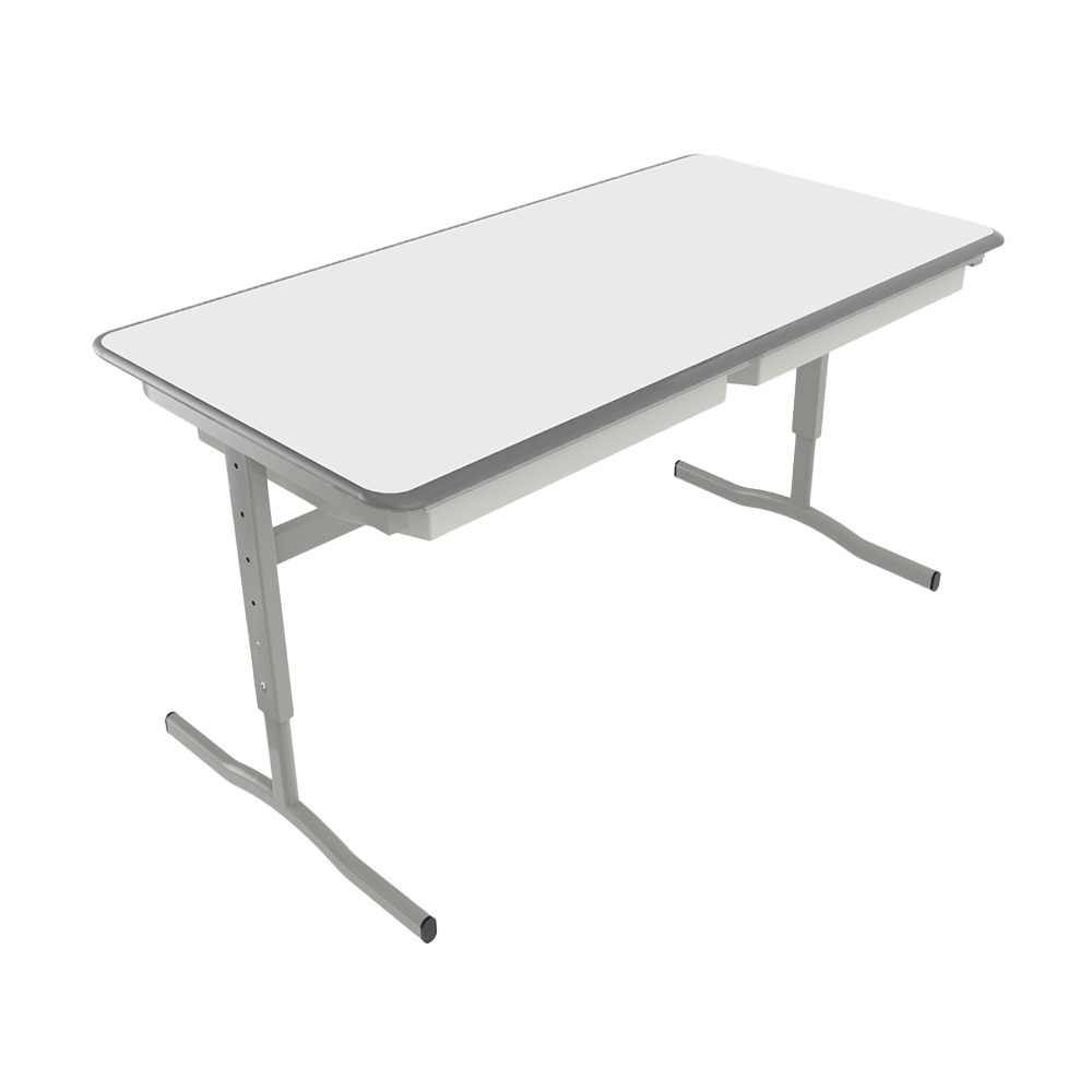 Double Adjustable Desk PE Writable Top
