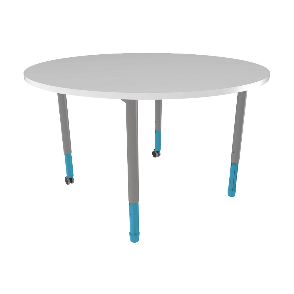 Twist'n'Lock Round Table - Standard Rigid Edge (Aqua, Polar White)