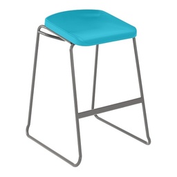 Postura Focus Stool Sled Base (Aqua, Seat 650mmH - 490W x 550D x 710H)