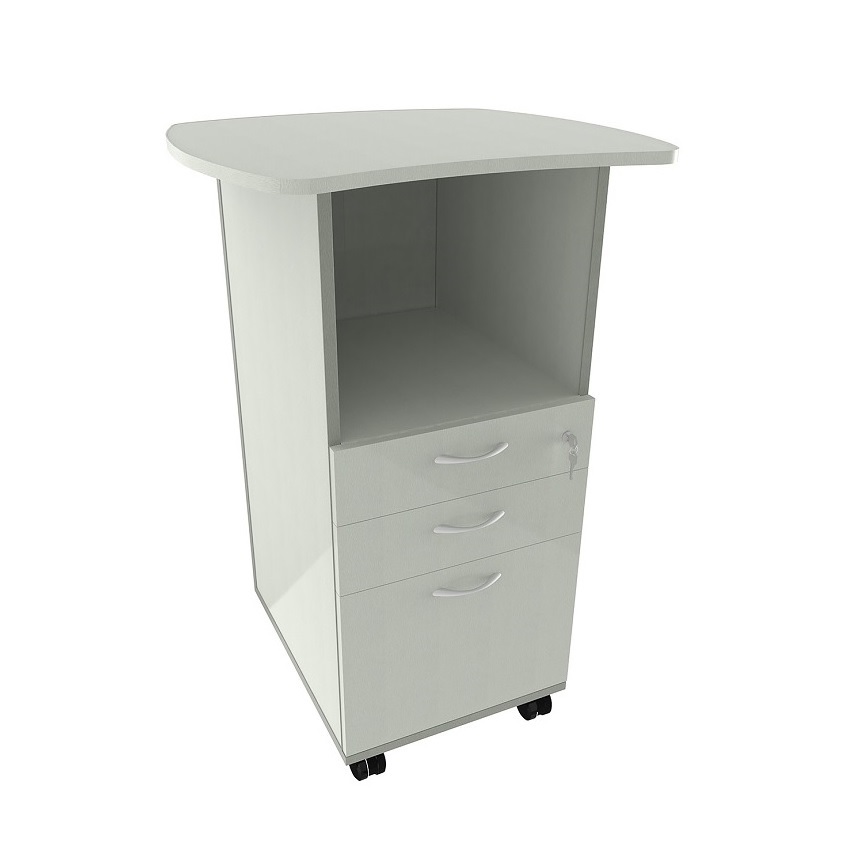 Mobile Teachers Station with Rigid Edge Top