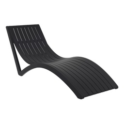 Slim Sunlounger (Black)