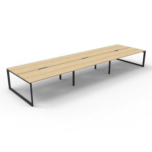 Infinity Deluxe Loop Leg 6 Person Double Sided Workstation without Screen