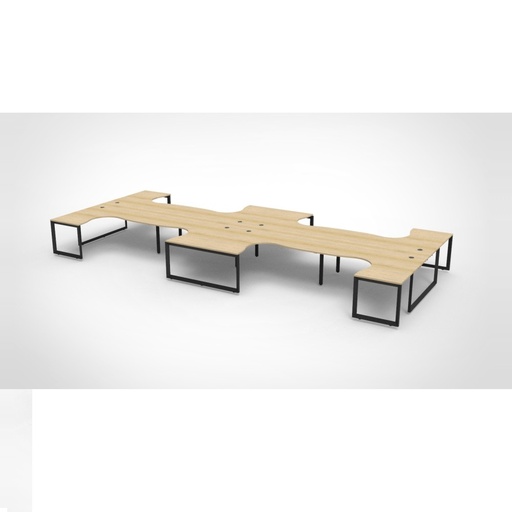 Infinity Deluxe 8 Person H Pod Corner Workstation