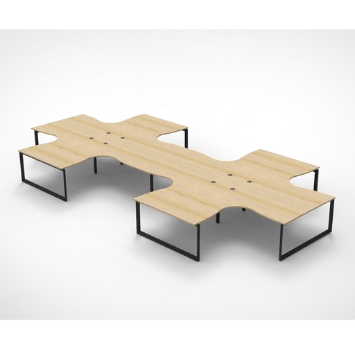 Infinity Deluxe 6 Person U Pod Corner Workstation